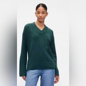 Gap Forevercozy Oversized V-Neck Sweater NWT XL Fall Winter Fireside Pullover